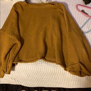 Burnt orange wide sleeve sweater